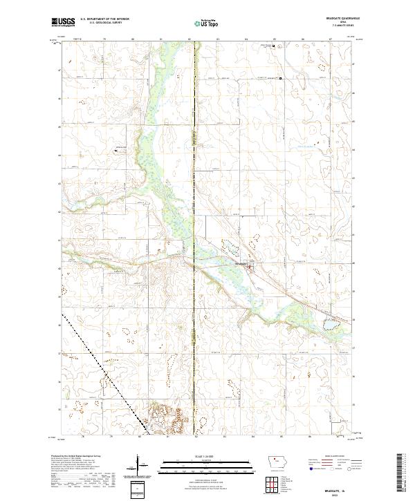 Bradgate topographic map thumbnail