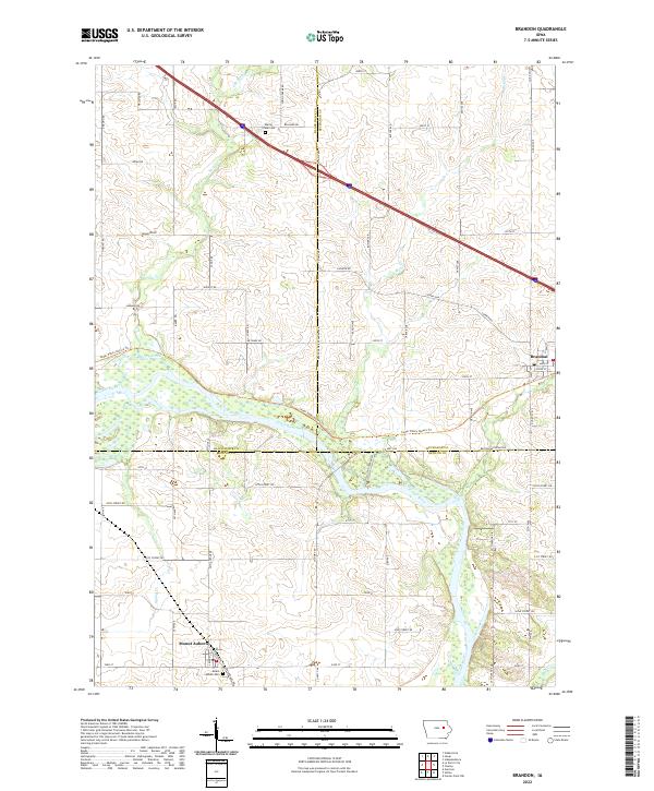 Brandon topographic map thumbnail