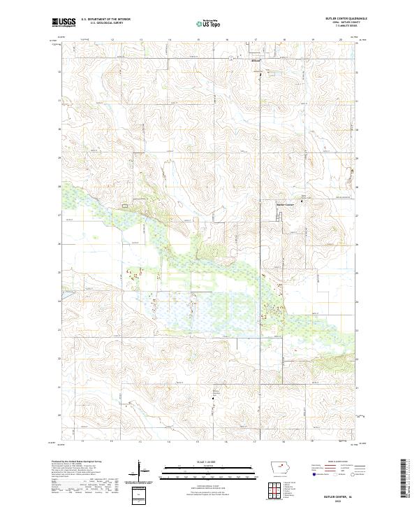 Butler Center topographic map thumbnail