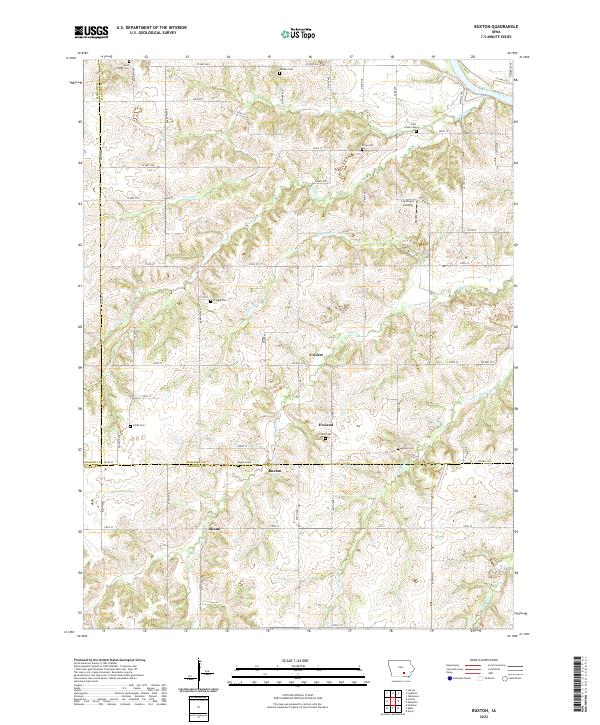 Buxton topographic map thumbnail