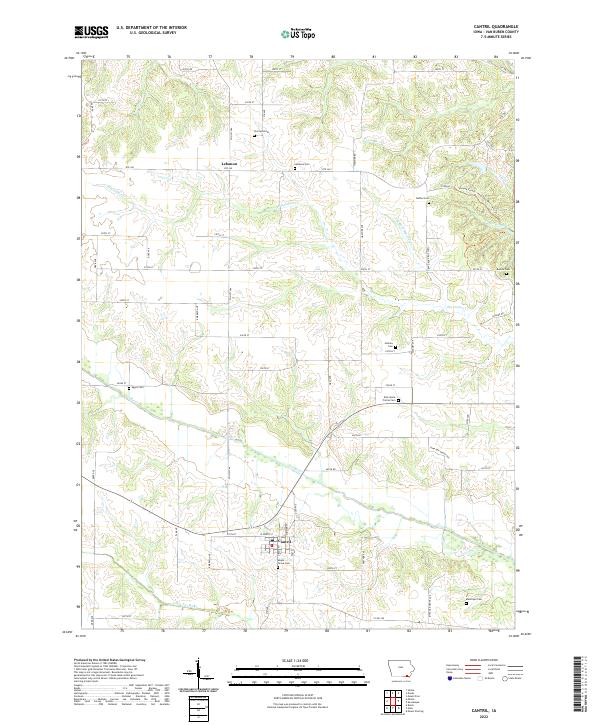 Cantril topographic map thumbnail