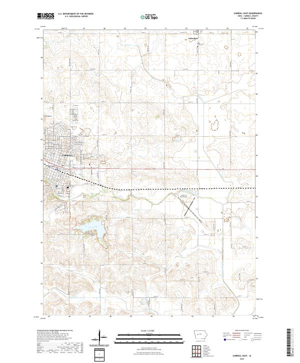 Carroll East topographic map thumbnail