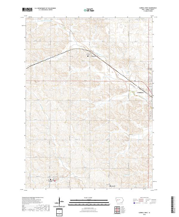 Carroll West topographic map thumbnail