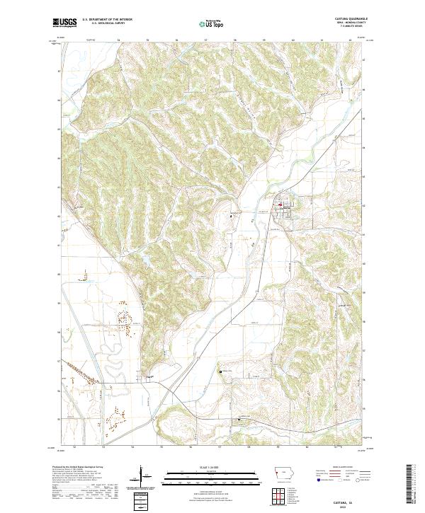Castana topographic map thumbnail