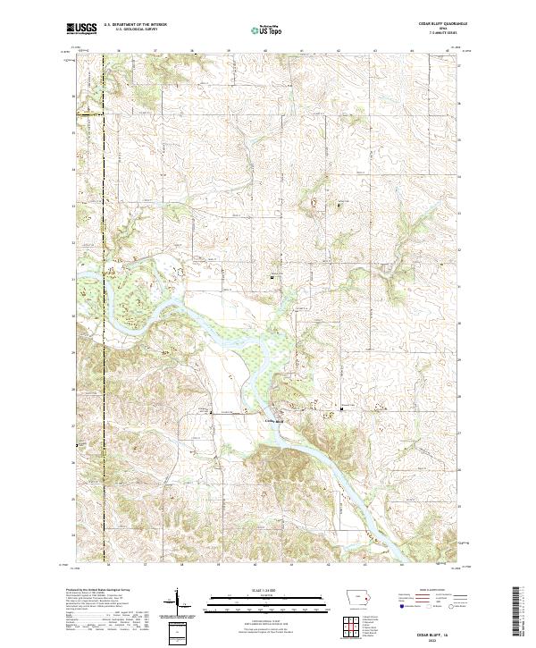 Cedar Bluff topographic map thumbnail