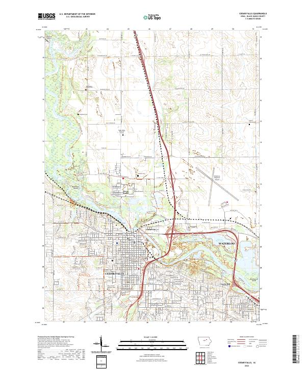 Cedar Falls topographic map thumbnail