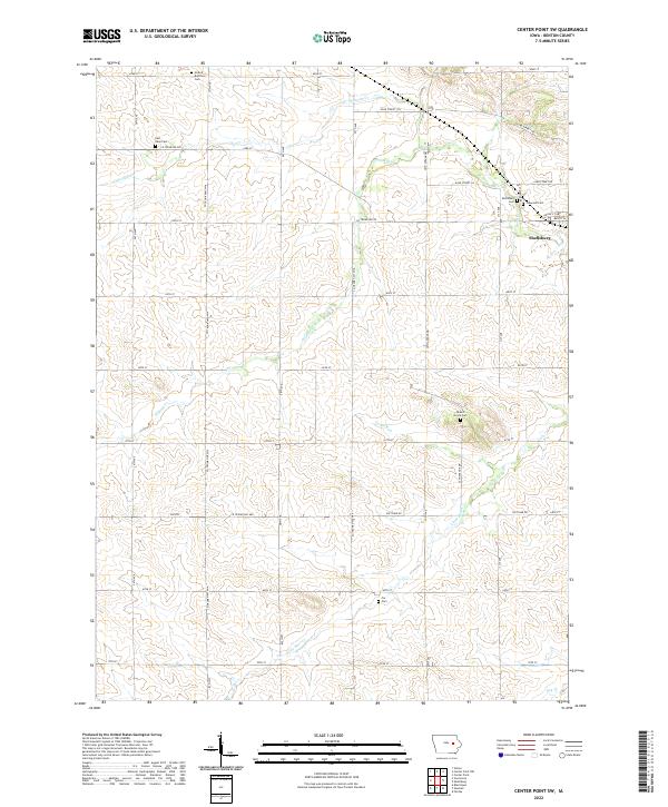 Center Point SW topographic map thumbnail