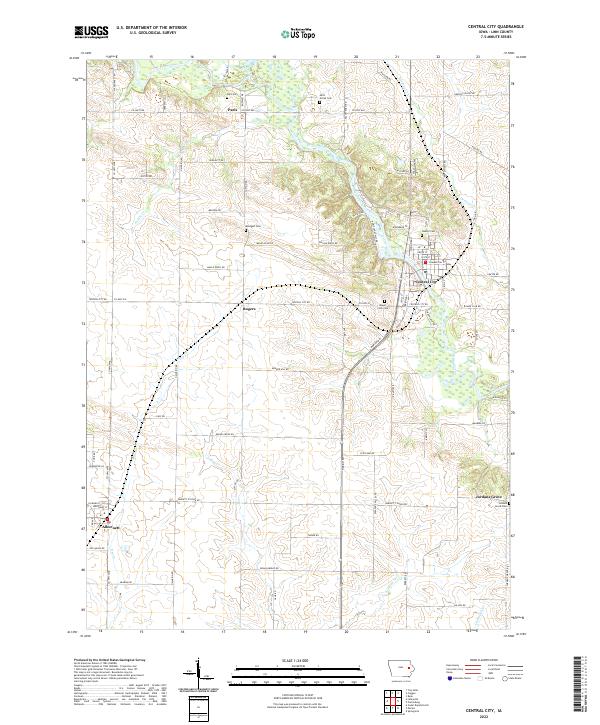 Central City topographic map thumbnail