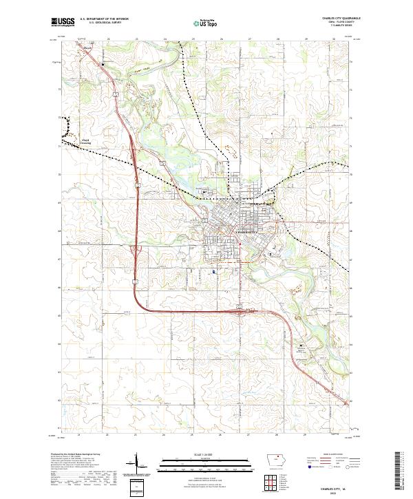 Charles City topographic map thumbnail