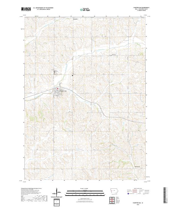Charter Oak topographic map thumbnail