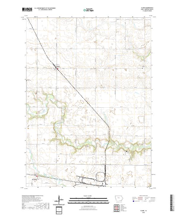 Clare topographic map thumbnail