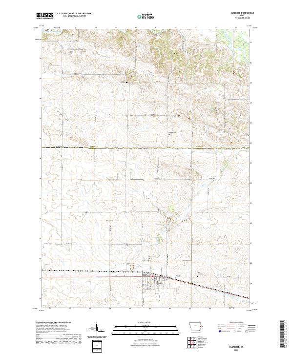 Clarence topographic map thumbnail