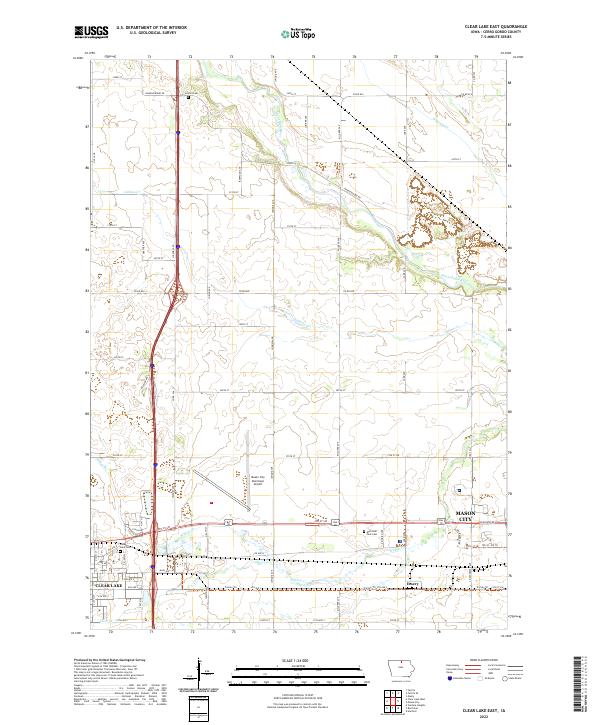 Clear Lake East topographic map thumbnail