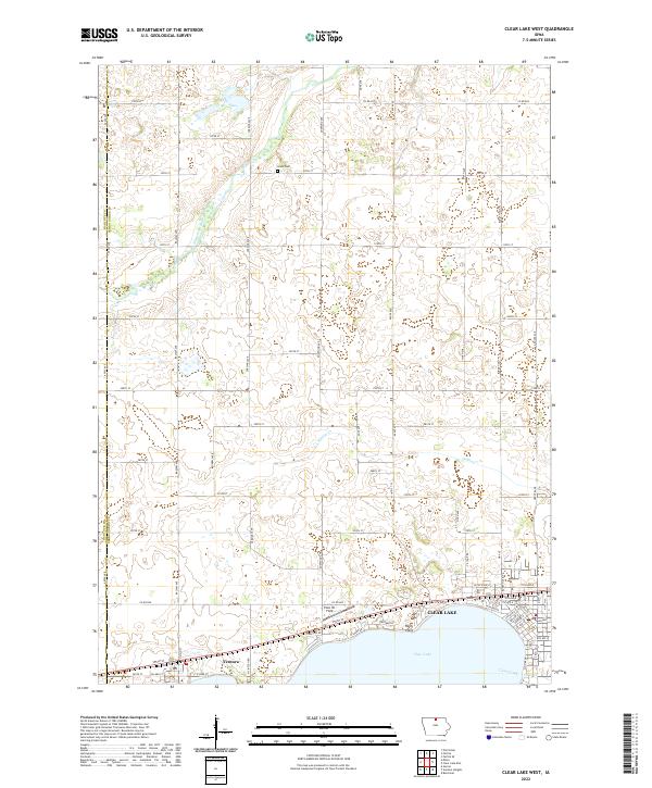 Clear Lake West topographic map thumbnail