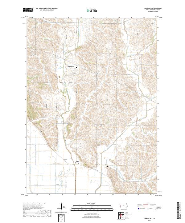 Climbing Hill topographic map thumbnail