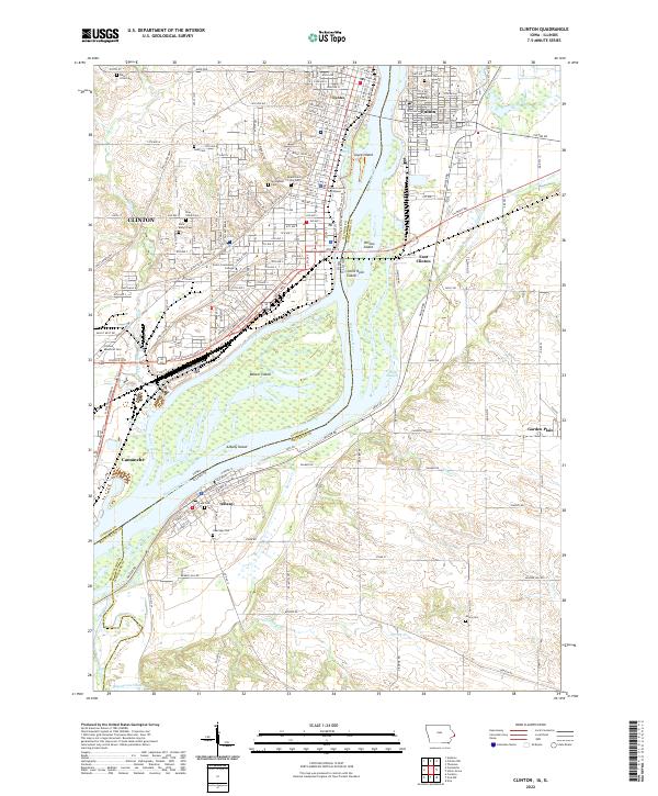 Clinton topographic map thumbnail