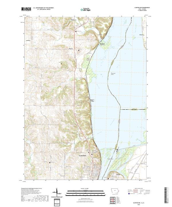 Clinton NW topographic map thumbnail