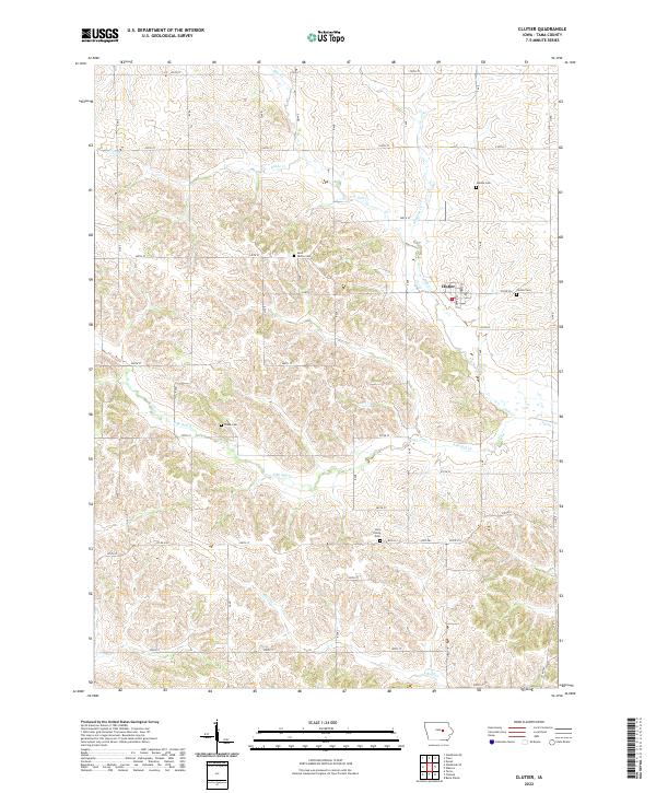 Clutier topographic map thumbnail