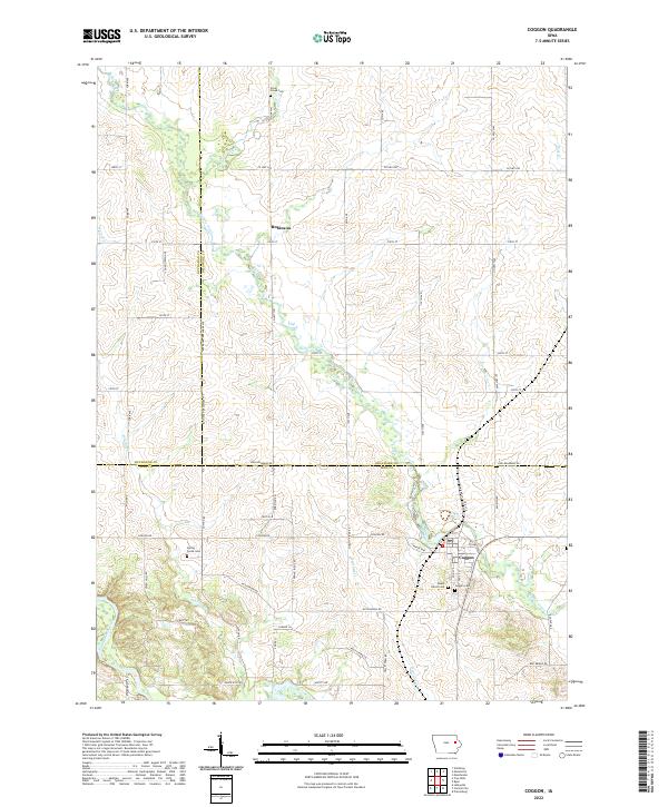 Coggon topographic map thumbnail