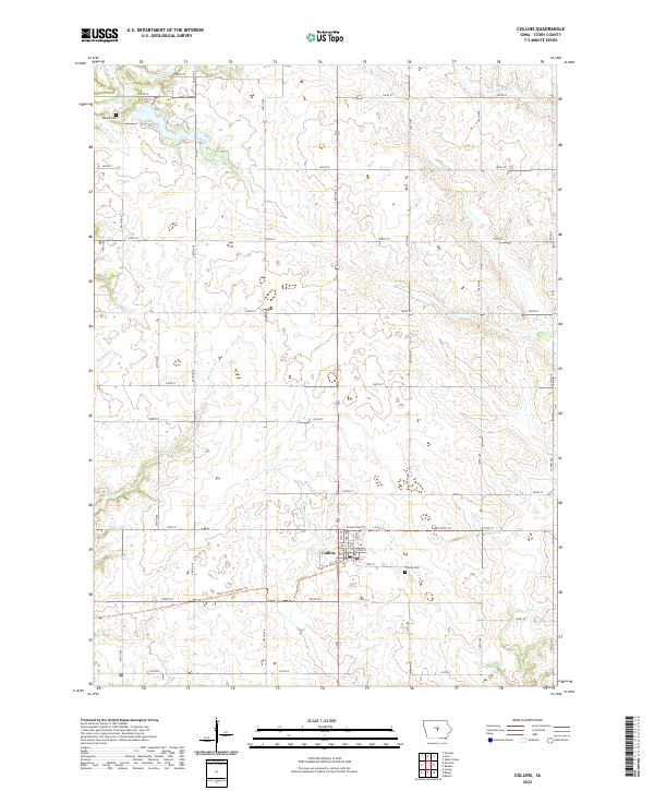 Collins topographic map thumbnail