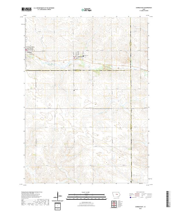 Conrad East topographic map thumbnail