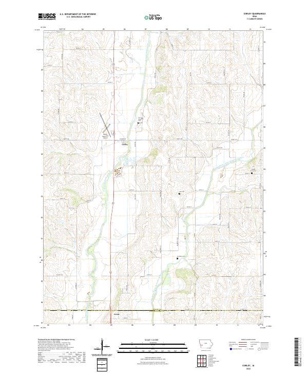 Corley topographic map thumbnail
