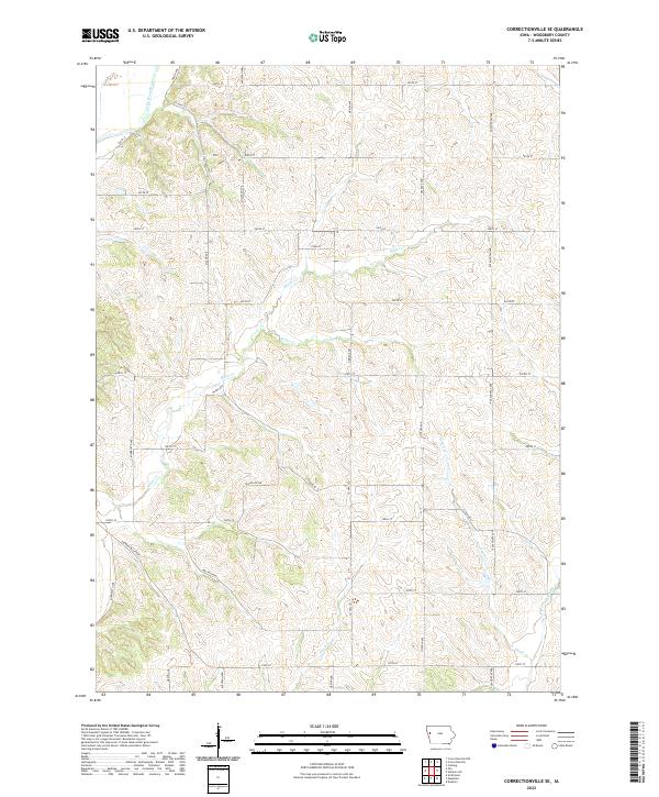 Correctionville SE topographic map thumbnail