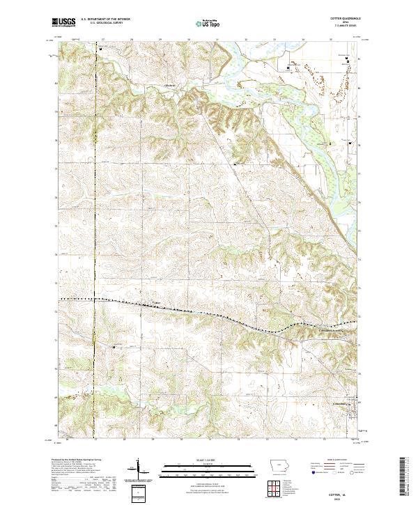 Cotter topographic map thumbnail