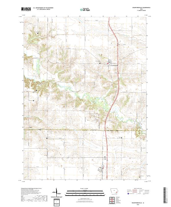 Crawfordsville topographic map thumbnail