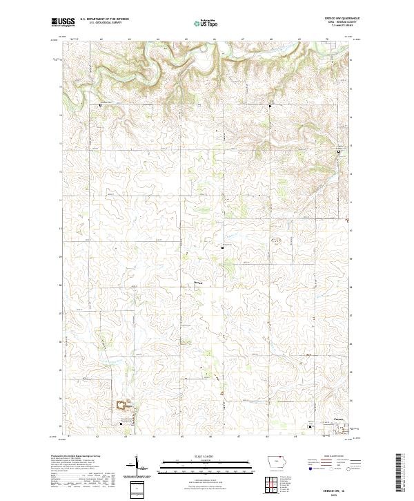 Cresco NW topographic map thumbnail