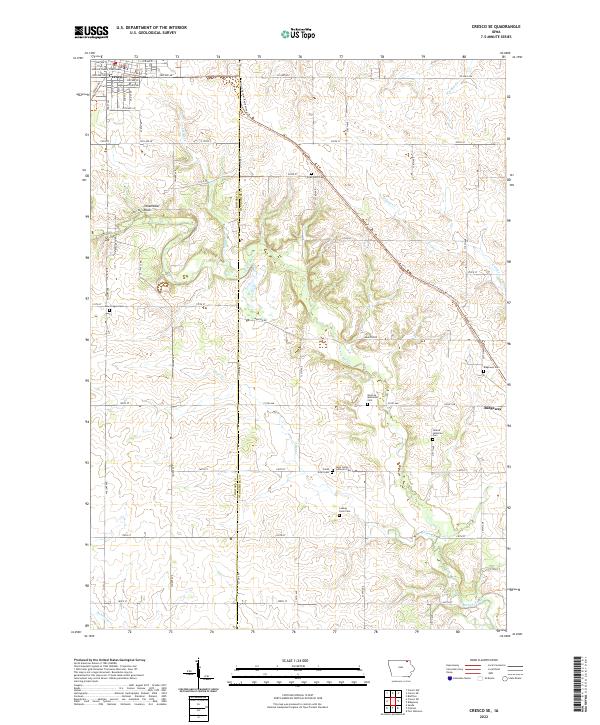 Cresco SE topographic map thumbnail
