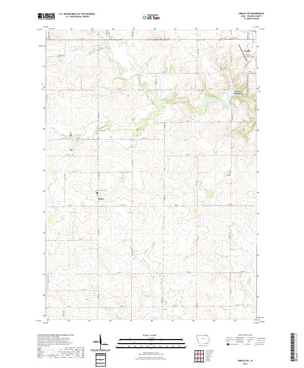 Cresco SW topographic map thumbnail