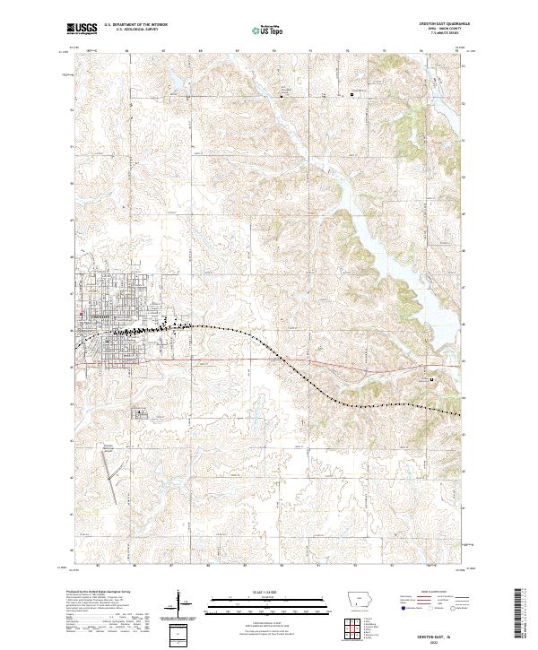 Creston East topographic map thumbnail