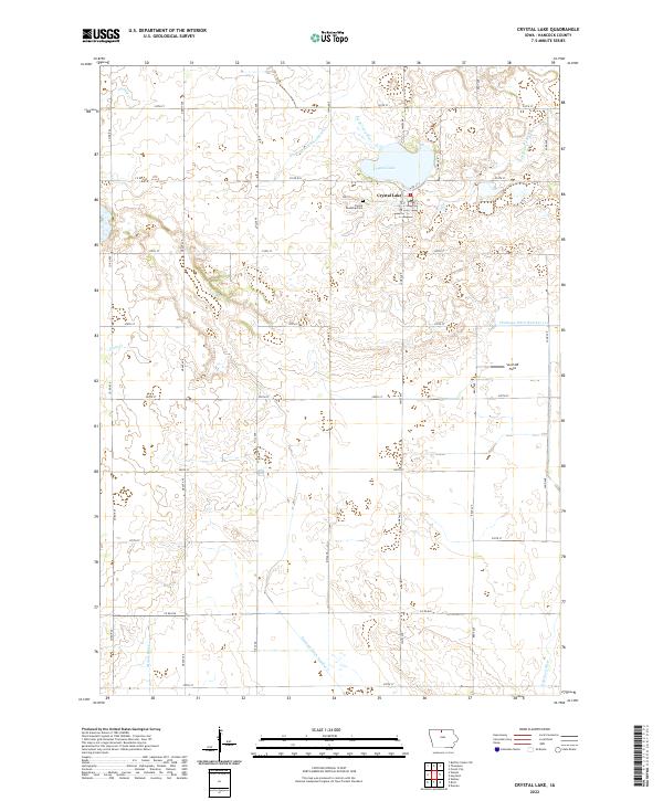 Crystal Lake topographic map thumbnail
