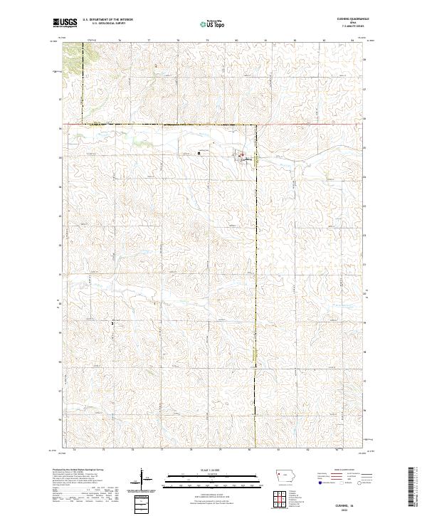 Cushing topographic map thumbnail