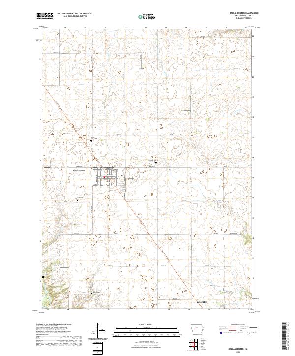 Dallas Center topographic map thumbnail