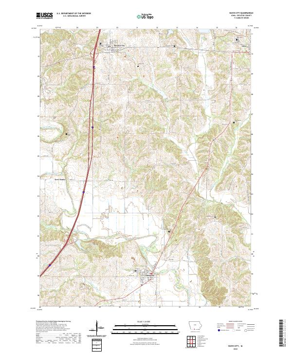 Davis City topographic map thumbnail