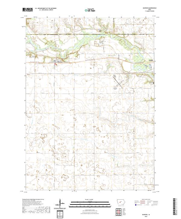 Dawson topographic map thumbnail