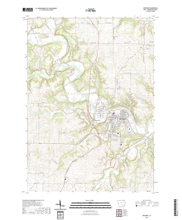 Decorah topographic map thumbnail