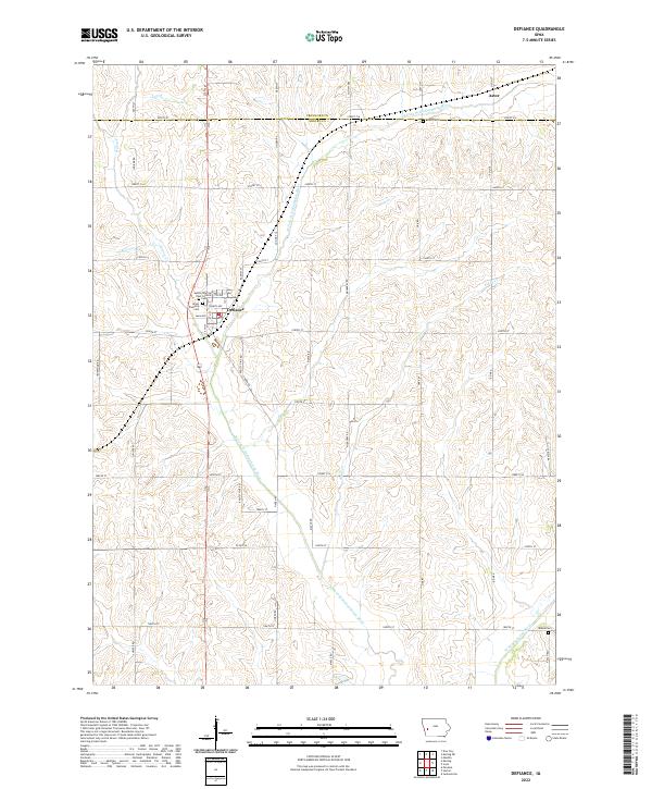 Defiance topographic map thumbnail