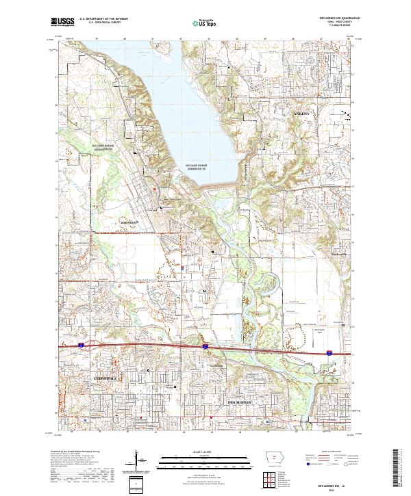 Des Moines NW topographic map thumbnail