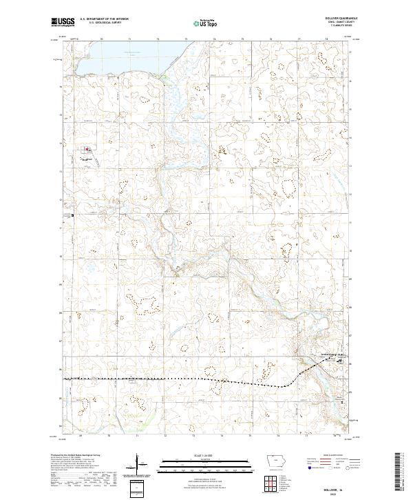 Dolliver topographic map thumbnail