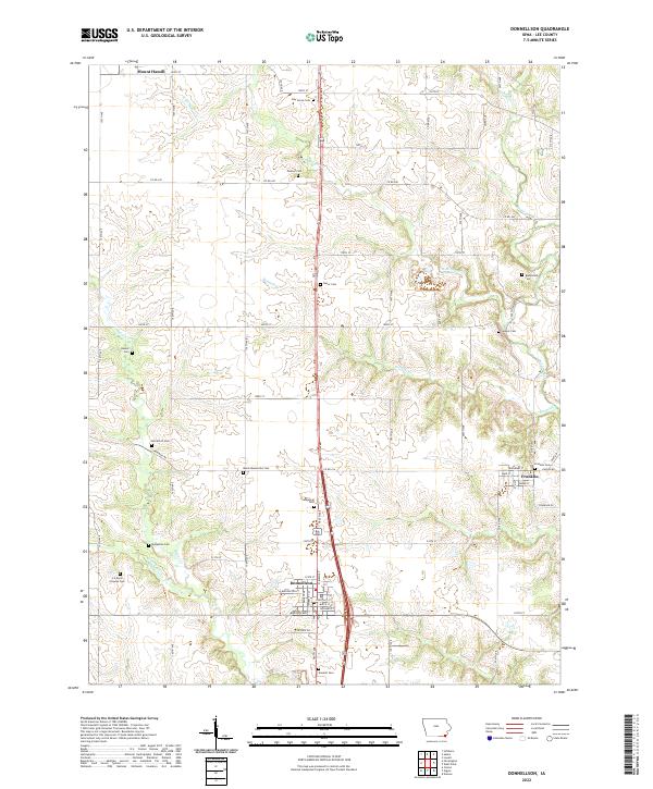 Donnellson topographic map thumbnail