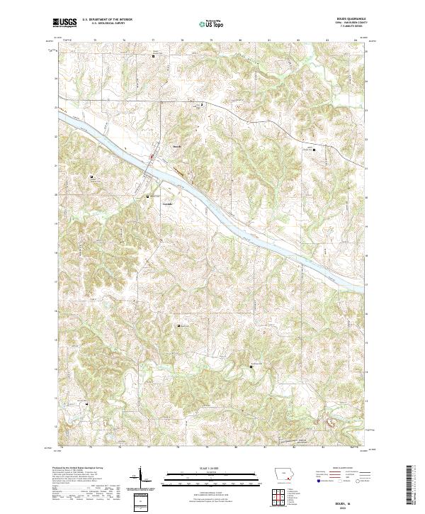 Douds topographic map thumbnail
