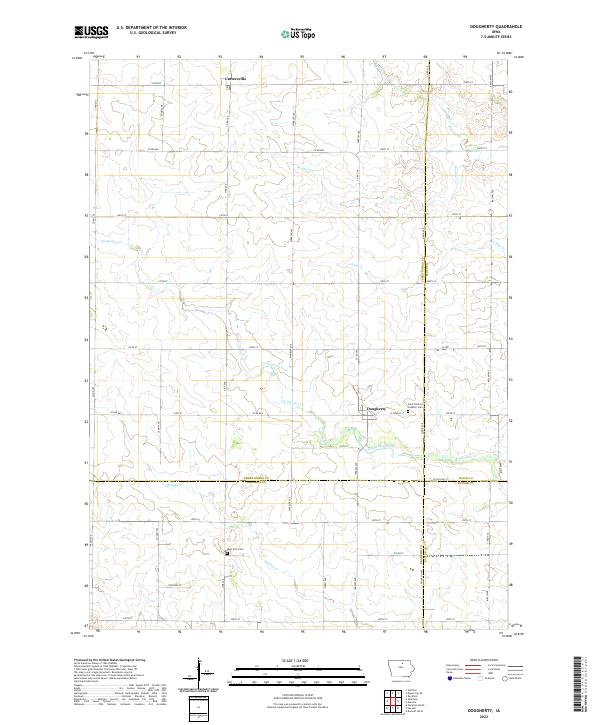 Dougherty topographic map thumbnail