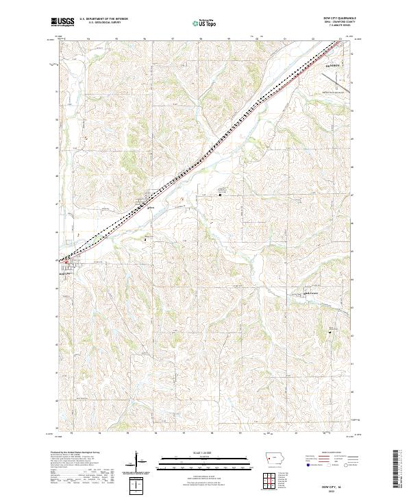Dow City topographic map thumbnail