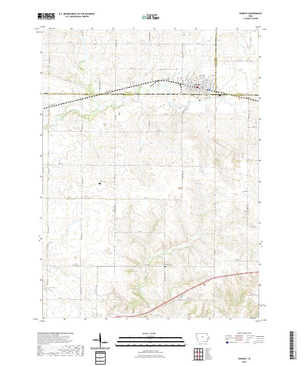 Durant topographic map thumbnail