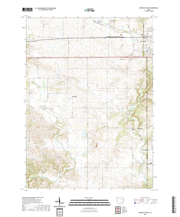 Dyersville West topographic map thumbnail