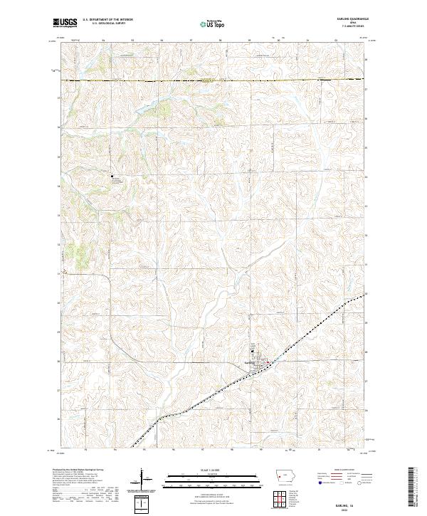 Earling topographic map thumbnail