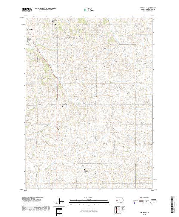 Earling NE topographic map thumbnail